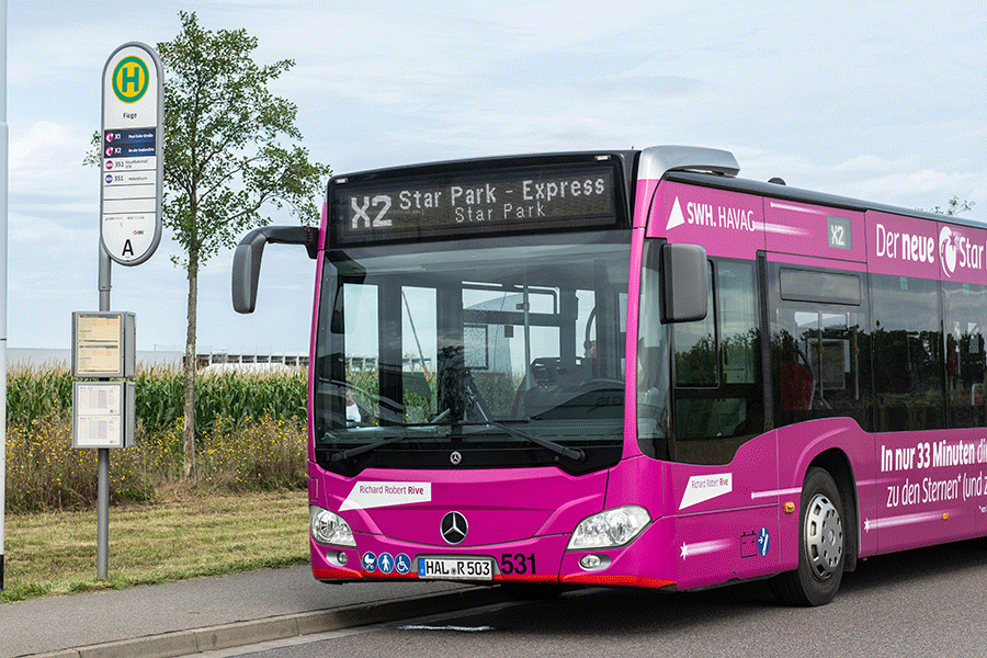 Ein Bus des Star Park Express der HAVAG.