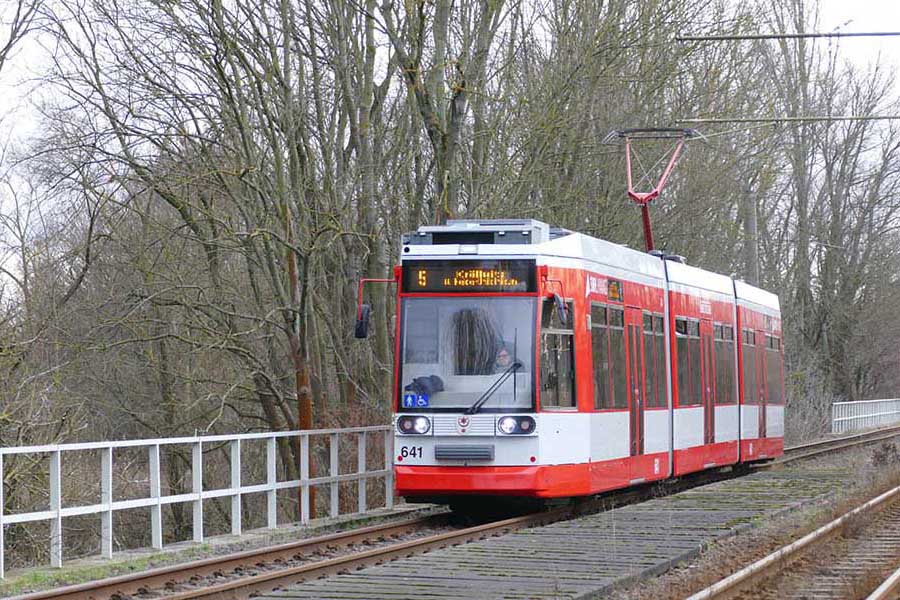 Vorsorgliche Sperrung der Saalestrombrücke für den Straßenbahnbetrieb im Saalekreis
