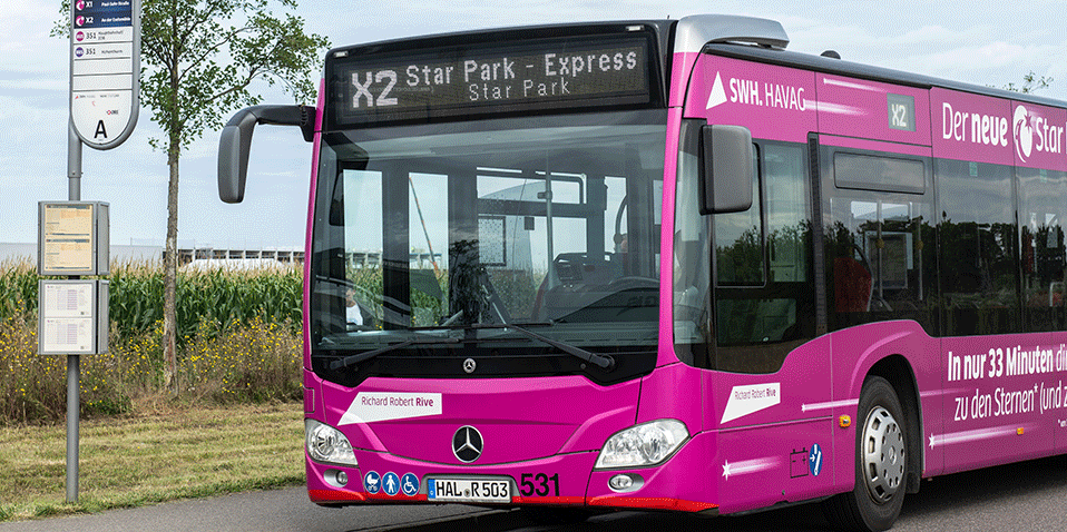 Ein Bus des Star Park Express der HAVAG.