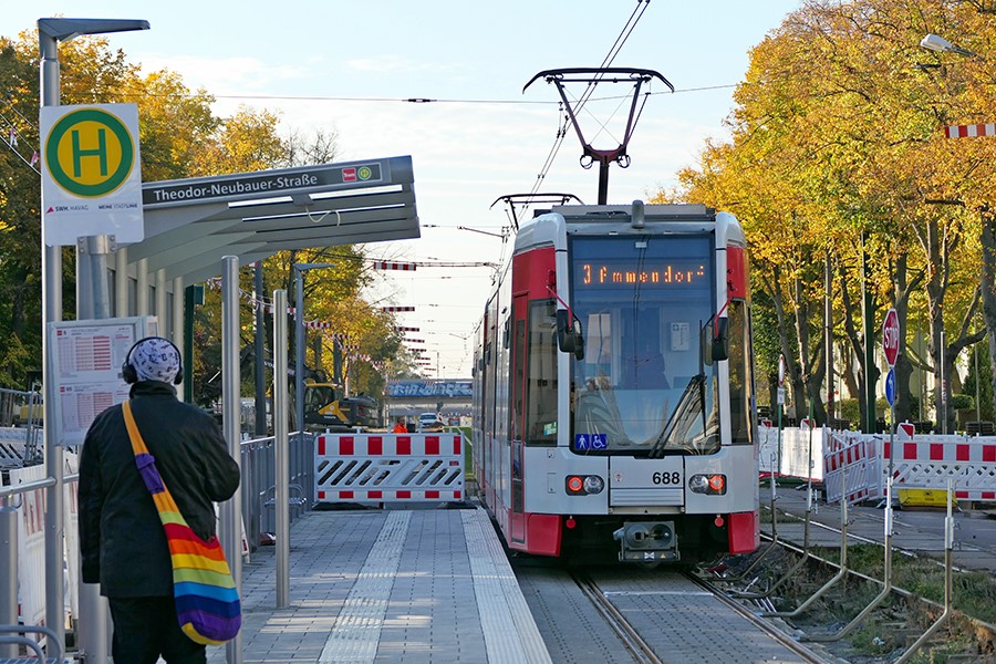 Barrierefreie Haltestelle.