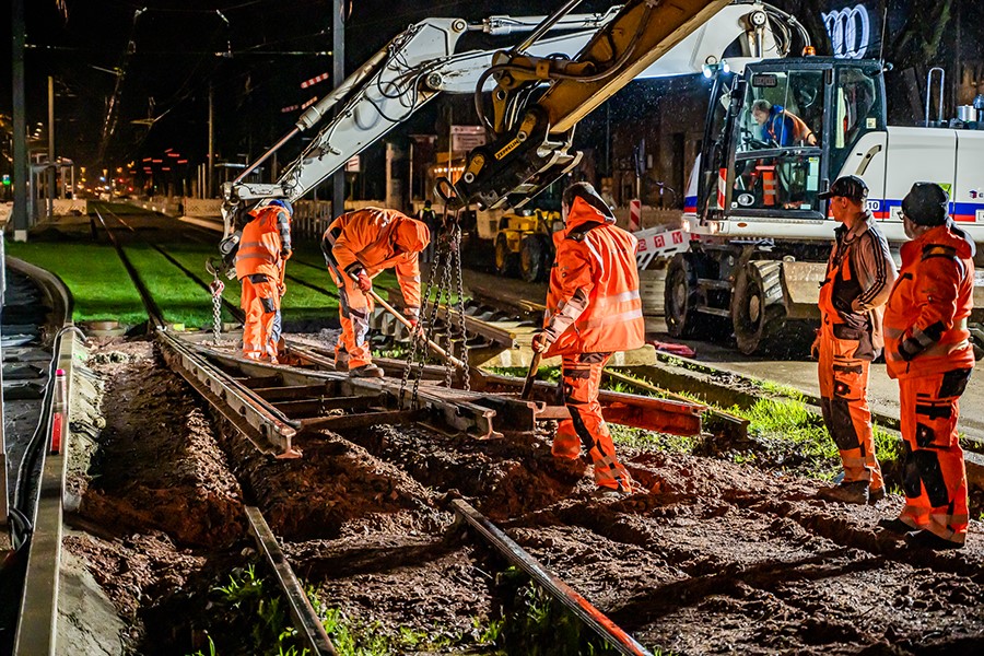 Ausbau der Weiche.