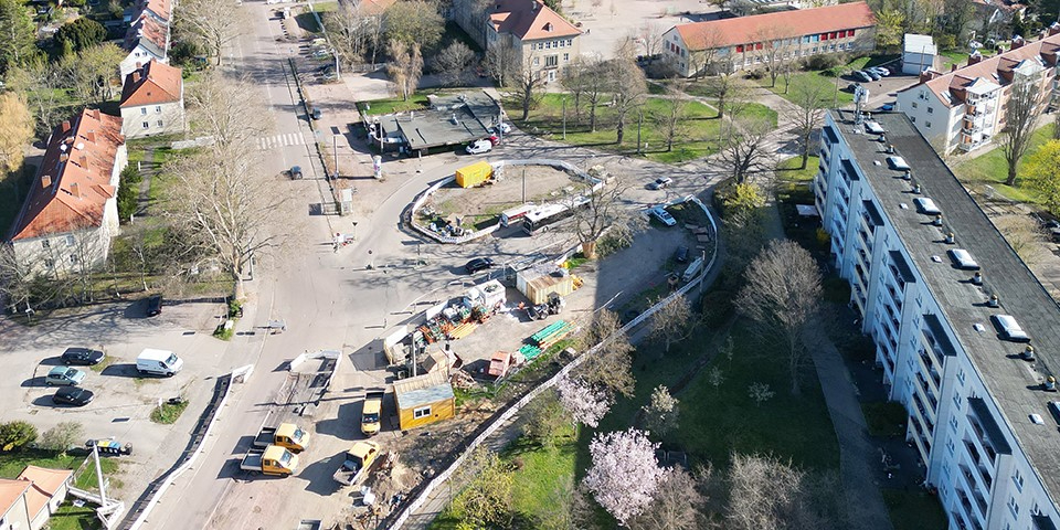 Dessauer Straße Luftaufnahme.