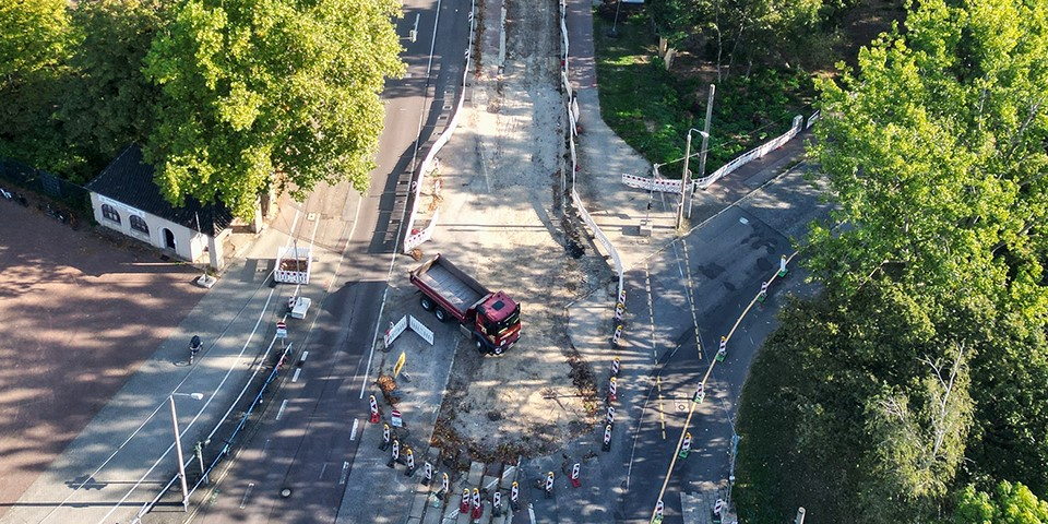 Baustelle von oben.