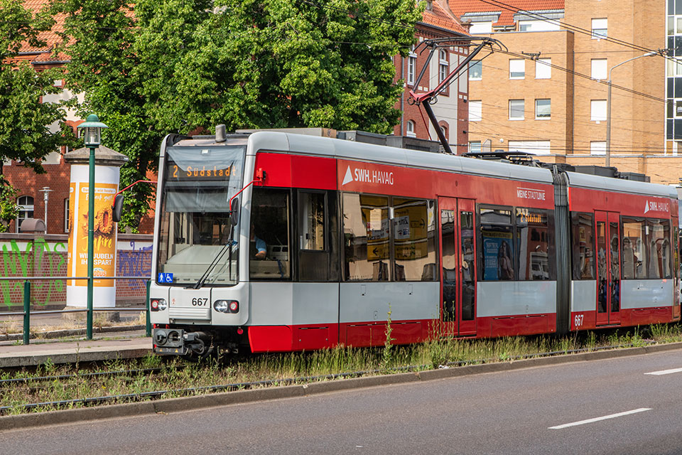Fahrzeugtyp MGTK an der Damaschkestraße.