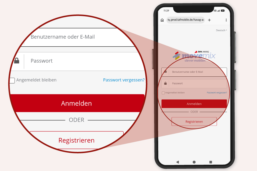 2. Anmelden oder registrieren