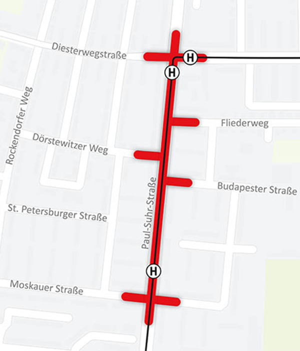 Grafik mit geplanter Streckenführung.
