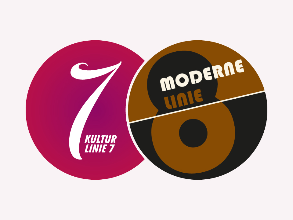 Motiv Themenbahnen (Motiv der Kulturlinie 7 und Moderne Linie 8)
