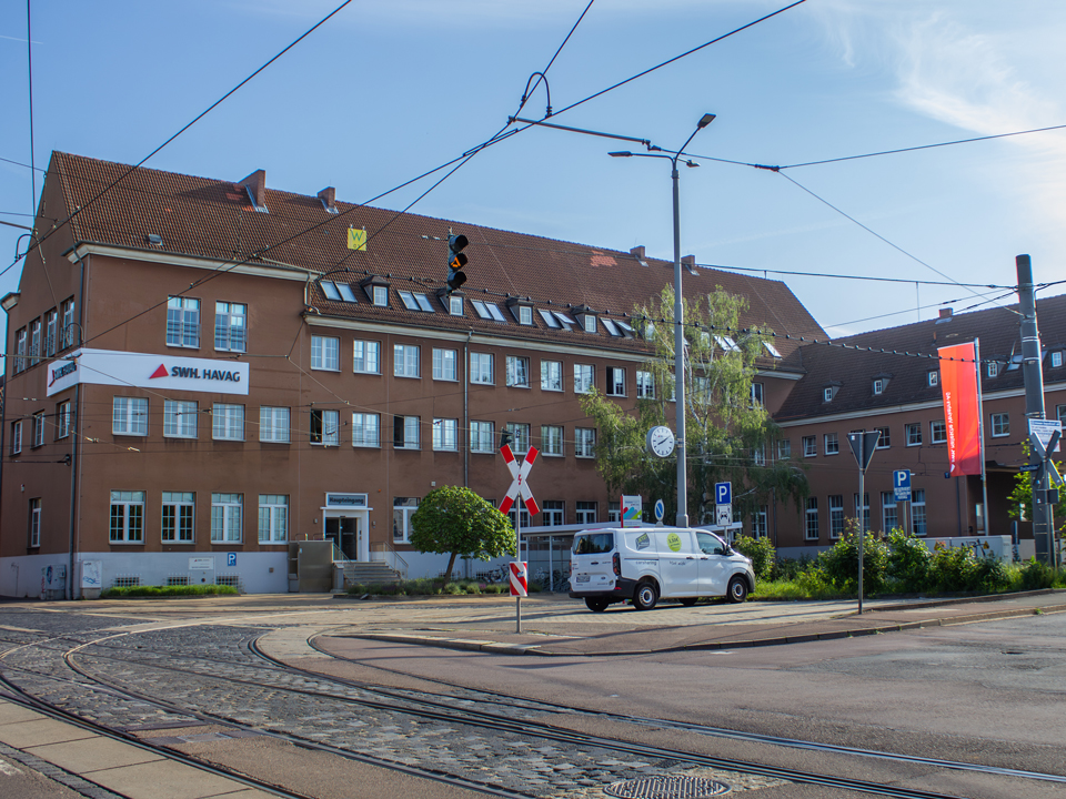 Motiv unseres Hauptgebäudes des Betriebshofes in der Freiimfelder Straße 